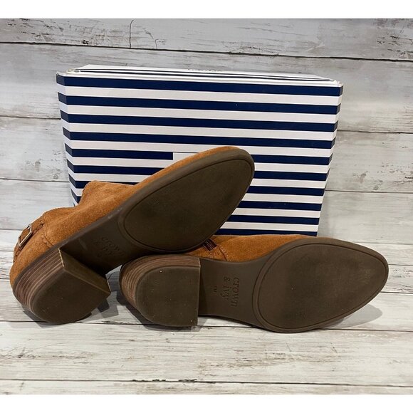 Brown Leather Ankle Booties by Crown & Ivy - Picture 7 of 9